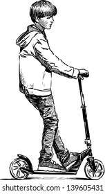 Boy on scooter