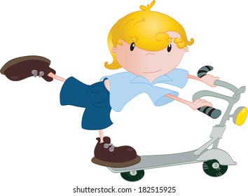 Boy on the scooter