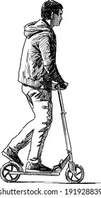 boy on a scooter