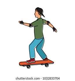 Boy on skateboard