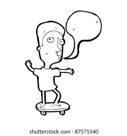 boy on skateboard cartoon