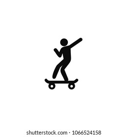 A boy on the skateboard vector icon