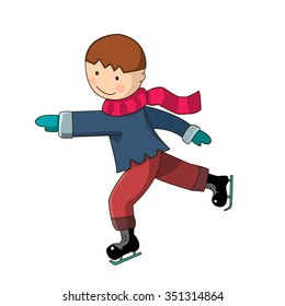 The boy on the skates