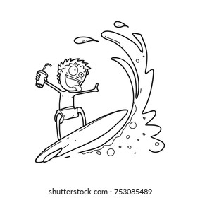 boy on surfing board
