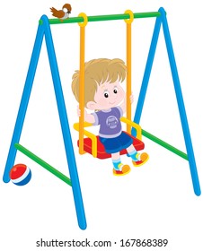 Boy on a swing