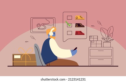 boy and online store of shoes