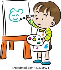 boy painting