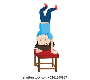 boy paly on table character