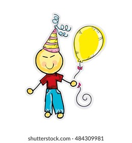 boy with party hat