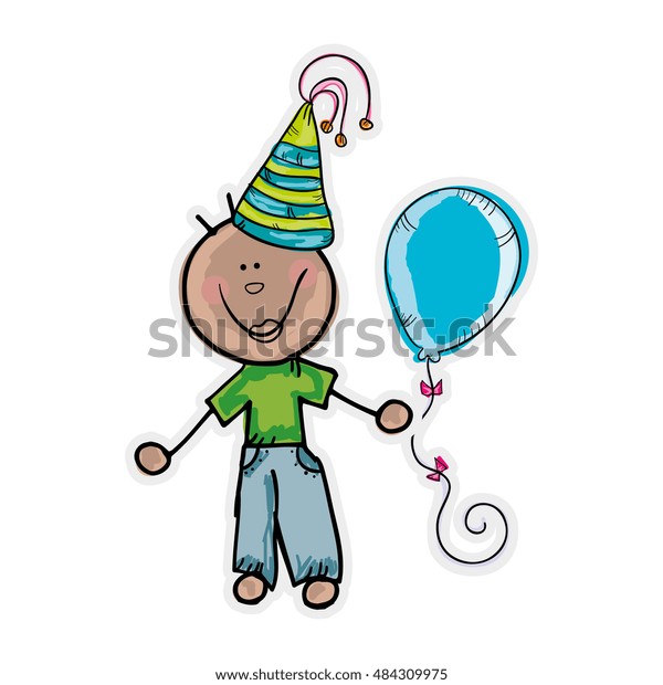 Boy Party Hat Stock Vector (Royalty Free) 484309975 | Shutterstock