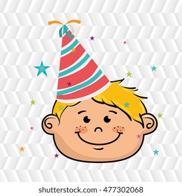boy party hat cartoon