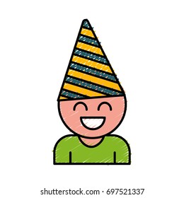 boy with party hat icon