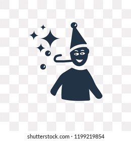 Boy Partying vector icon isolated on transparent background, Boy Partying transparency concept can be used web and mobile