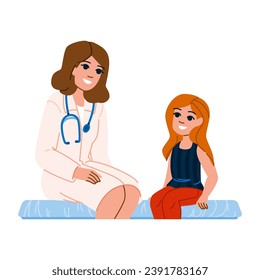 boy pediatricians young patient  vector.  child pediatrician, medical general, practitioner health boy pediatricians young patient character. people flat cartoon illustration