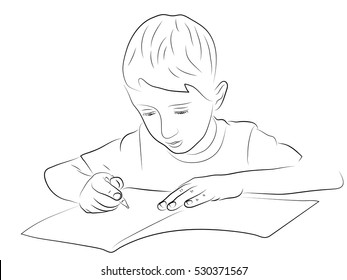 Boy Writing Images, Stock Photos & Vectors | Shutterstock