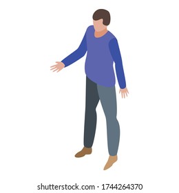 Boy person icon. Isometric of boy person vector icon for web design isolated on white background