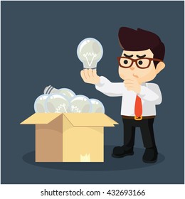 boy picking a good bulb