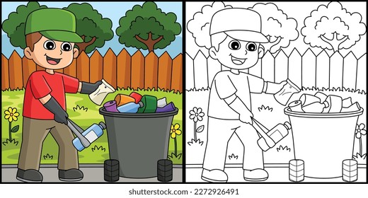 Ilustración de la página de color de la litera