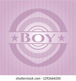 Boy pink emblem