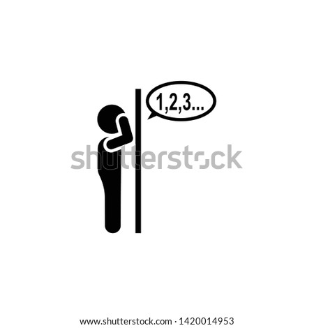 Boy, play, playground, hide and seek icon. Element of children pictogram. Premium quality graphic design icon. Signs and symbols collection icon