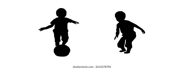 
Boy playing ball graphic design