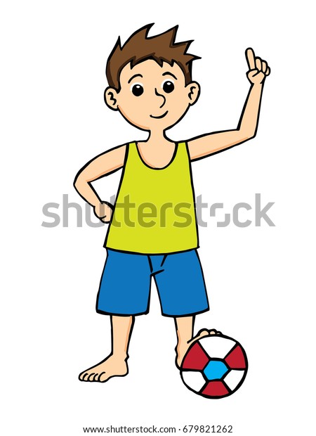 Boy Playing Ball Vector Art Stock Vector (Royalty Free) 679821262 ...