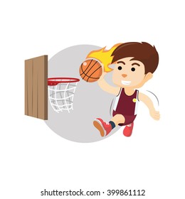 Boy playing basket ball