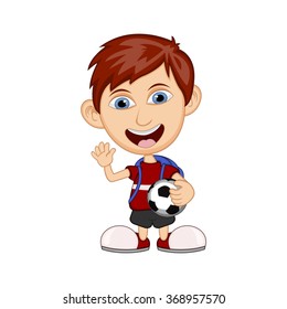 The boy playing basketball cartoon vector illustration