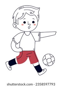 niño jugando al icono del doodle aislado