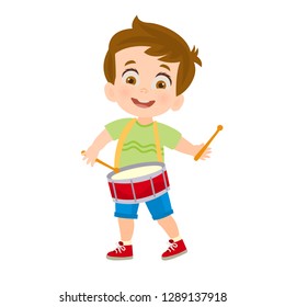 boy playing a drum