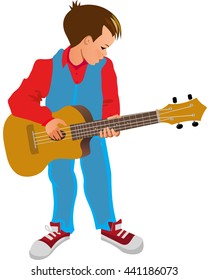 Boy playing guitar
