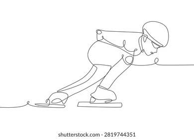 Boy playing ice skating