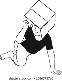 A boy playing in imagine.