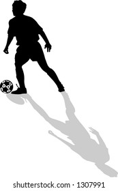 boy playing soccer