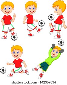 Juego de colección de fútbol para chicos