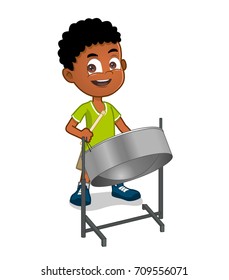 Boy Playing Steelpan