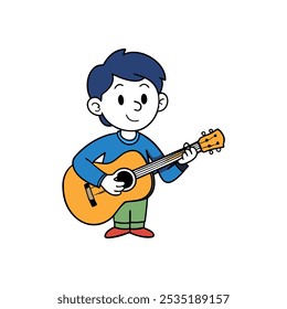 El chico está tocando esa guitarra 