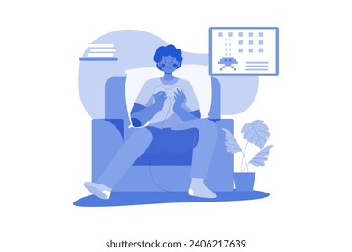 Boy Playing A Video Game On The Weekend