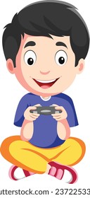 boy is playing vidio game