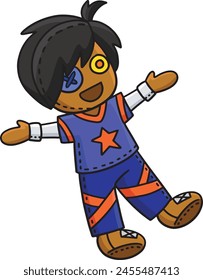 Boy Plushie Cartoon Colored Clipart Illustration