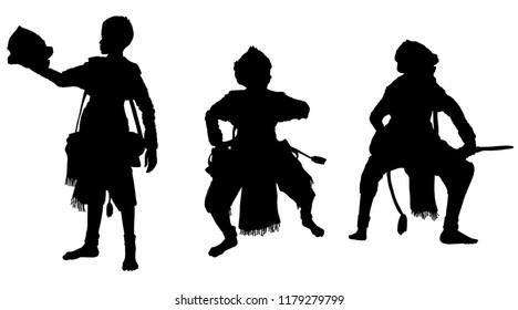 The boy is portraying in theater as Hanuman wearing a mask. dancing performers of Thailand. concept Theater play. Ramakien or ramayana. Hanuman (monkey god) in Khon or Traditional Thai Pantomime. svg