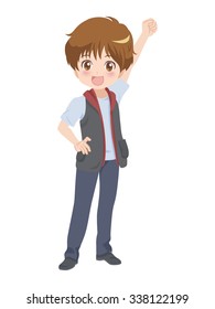 boy poses