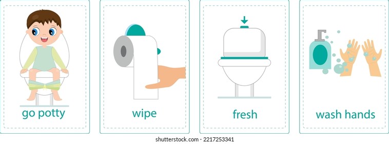 Boy Potty flash card. Potty Training Chart. Potty Reward Chart. Daily Routine.