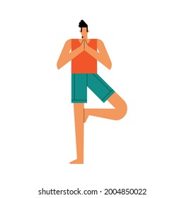 niño practicando icono de personaje de yoga