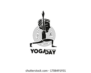 Boy practicing yoga pose, 21st june international yoga day, vector 