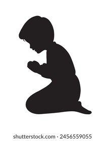 A boy praying Illustration Religious Vector