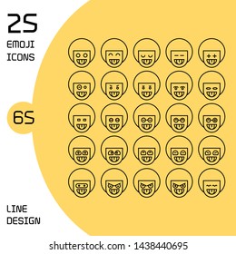 boy profile avatar emoticons set line theme