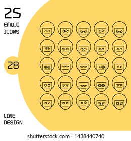 boy profile avatar emoticons set line theme
