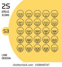 boy profile avatar emoticons set line theme