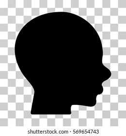 Boy Profile icon. Vector illustration style is flat iconic symbol, black color, transparent background. Designed for web and software interfaces.